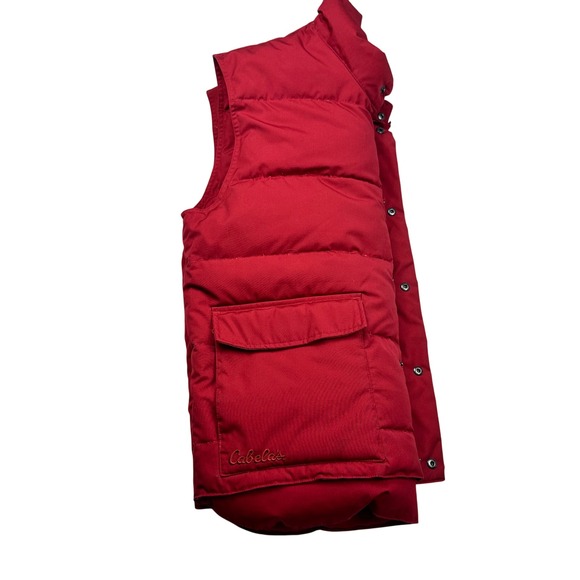 Cabelas Premier Northern Goose Down Puffer Vest Red Men's L Reg - Picture 4 of 16